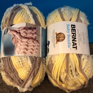 2 big Skeins Bernat Baby Bundle textured yarn